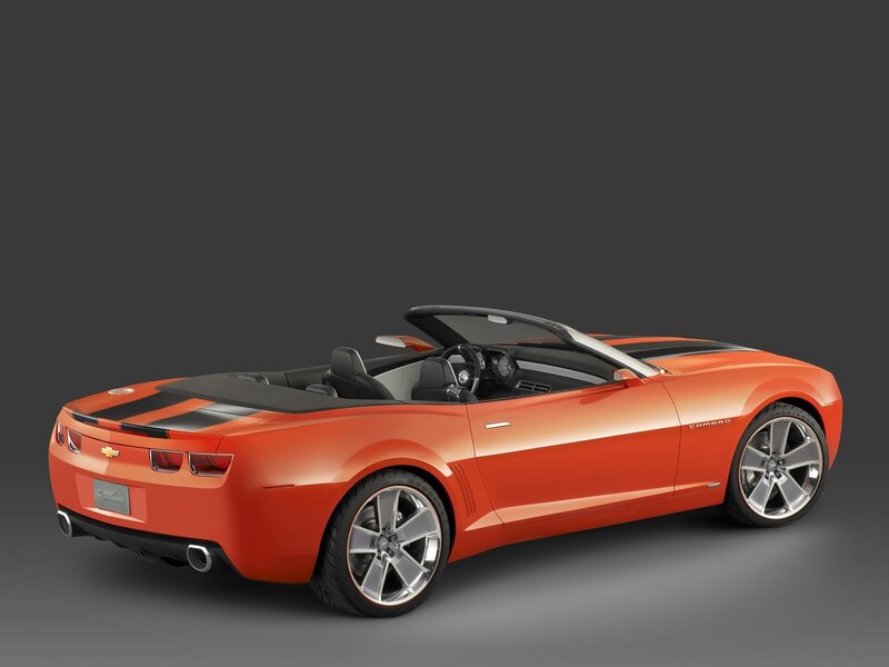 Orange Camaro Convertible — Dramatic, Photograph, Car, Targa Top