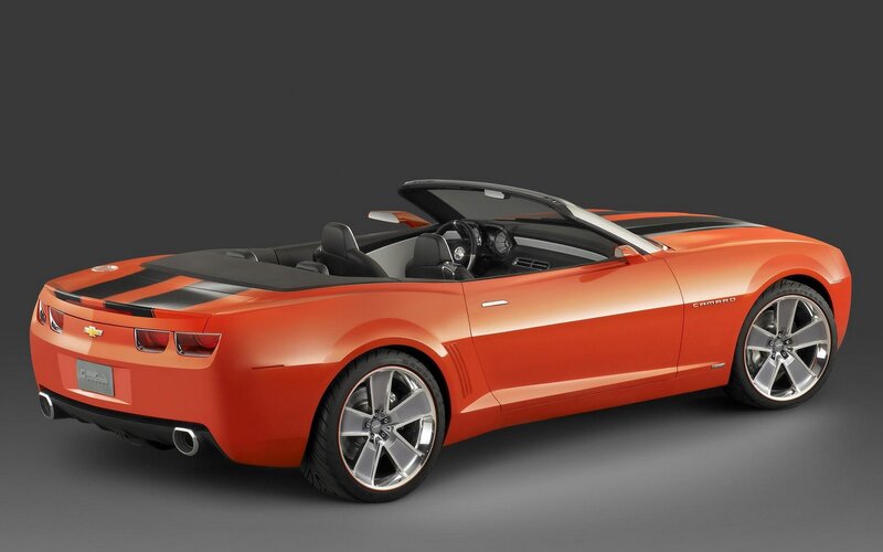 Orange Camaro Convertible — Dramatic