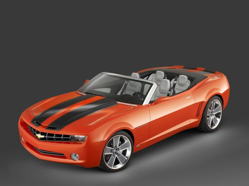 Orange Camaro Convertible — Neutral, 3d Render, Car, Seats