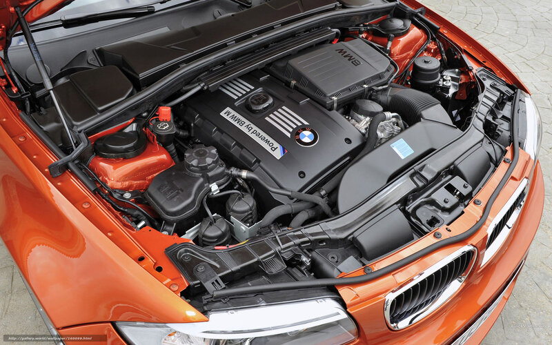 Orange Car Engine — Mechanical, Photograph, Engine Bay