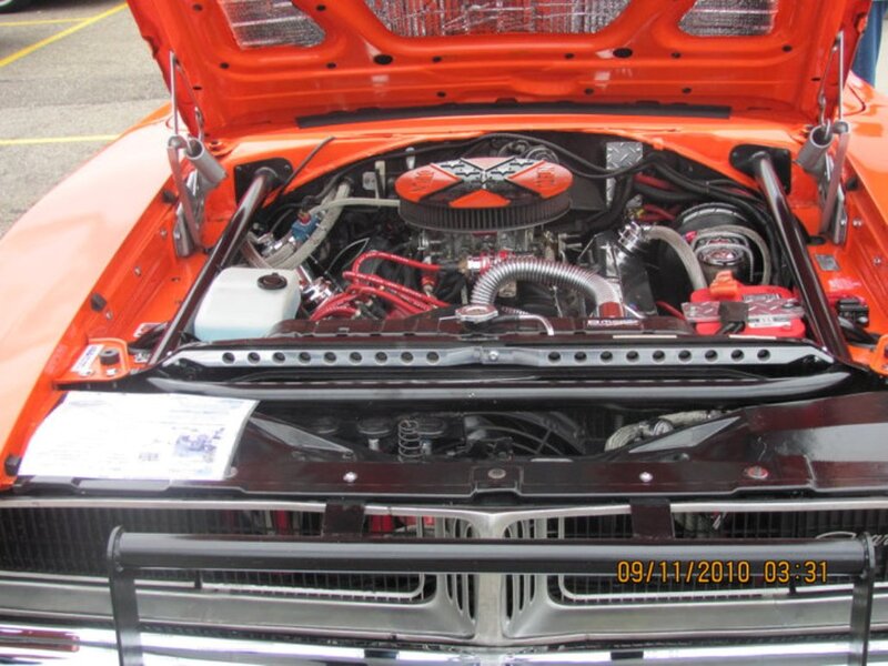 Orange Car Engine