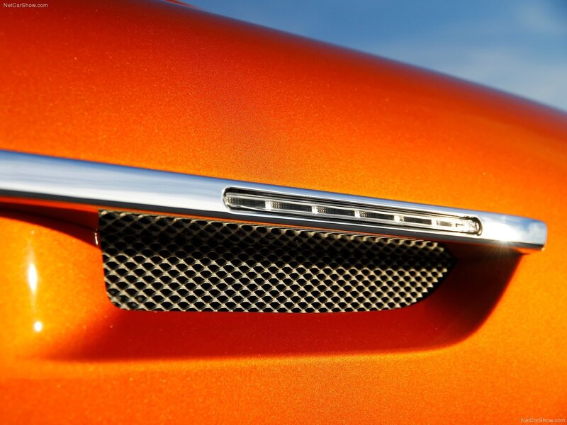 orange car grille detail