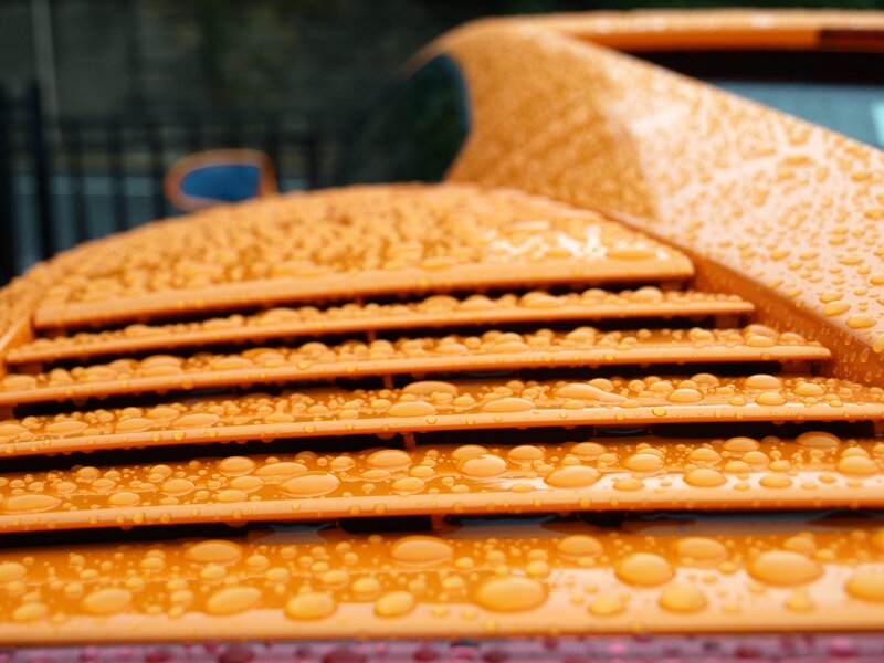 Orange Car Hood
