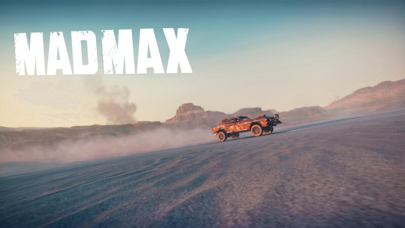 Orange Car in Desert