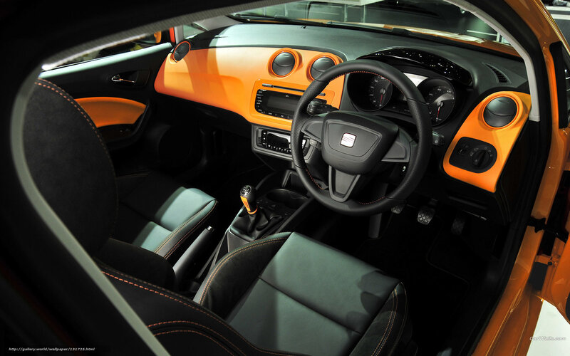 orange car interior dashboard