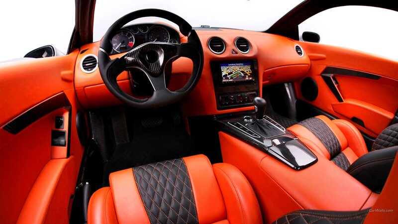 orange car interior