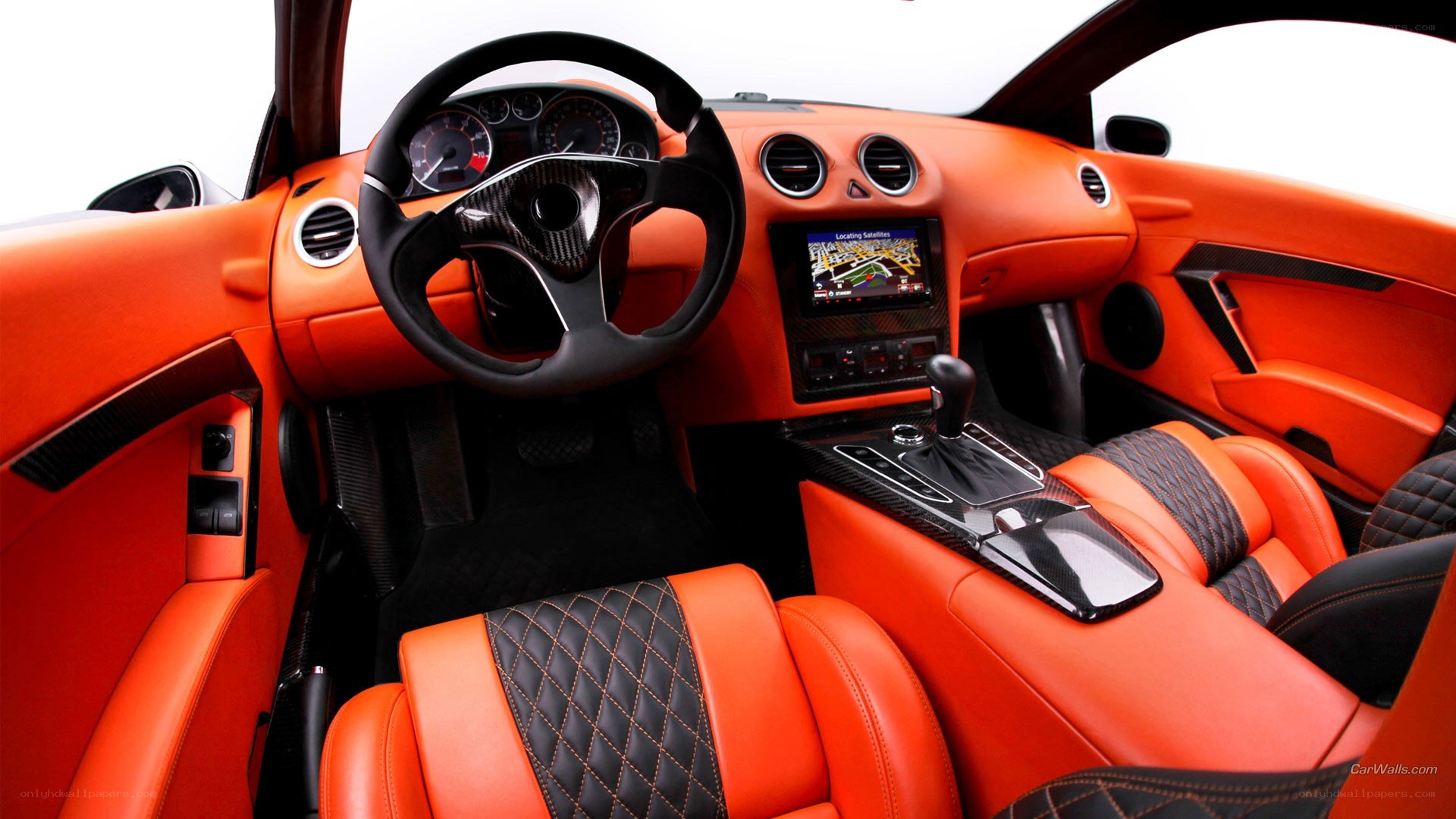 orange car interior