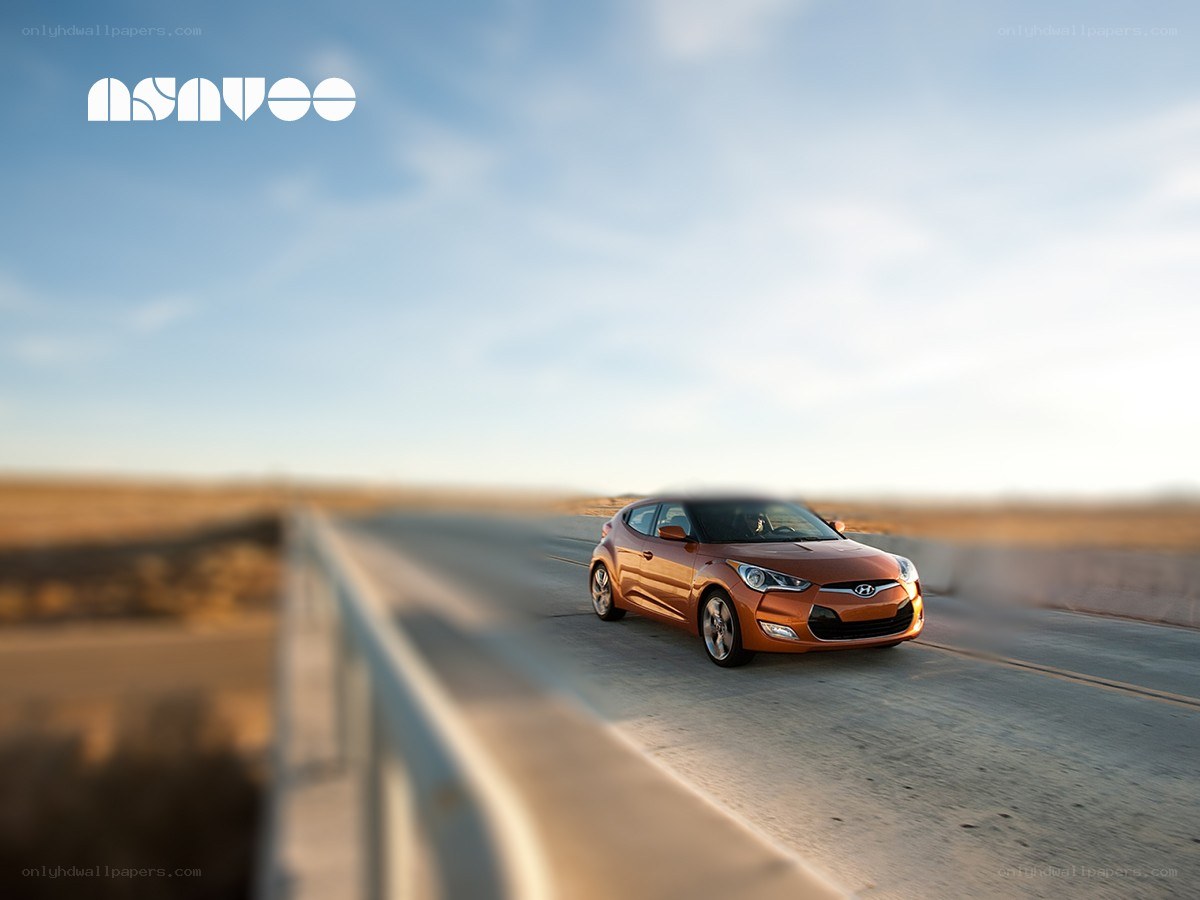 Orange car on a road