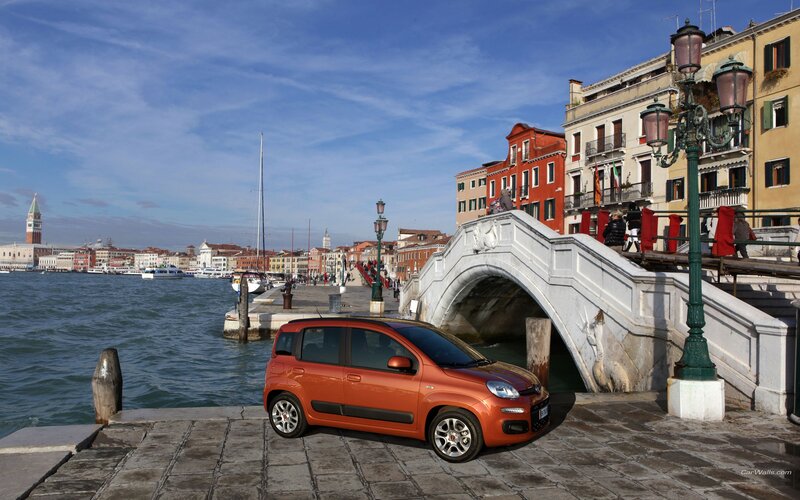 Orange Car on Dock