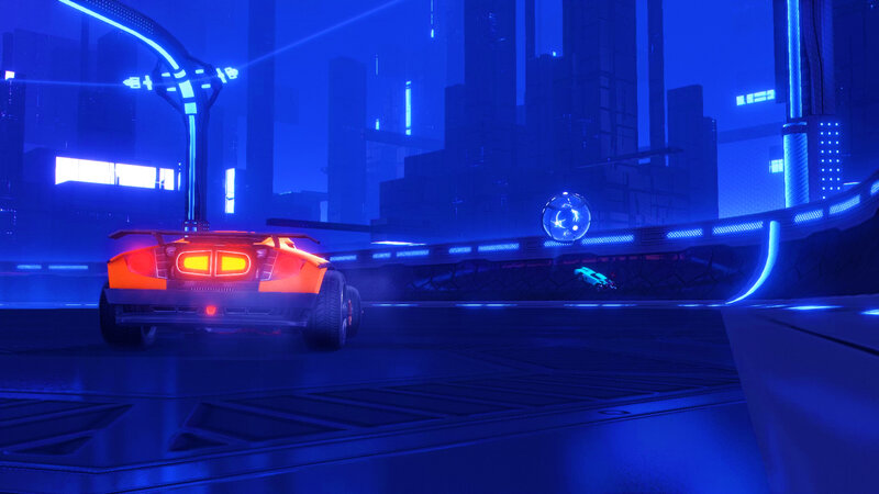 Orange Car on Track