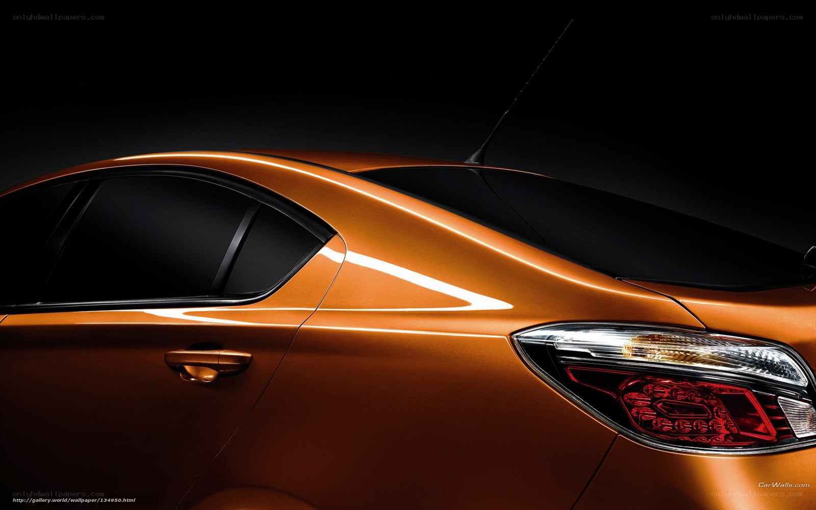 orange car rear view