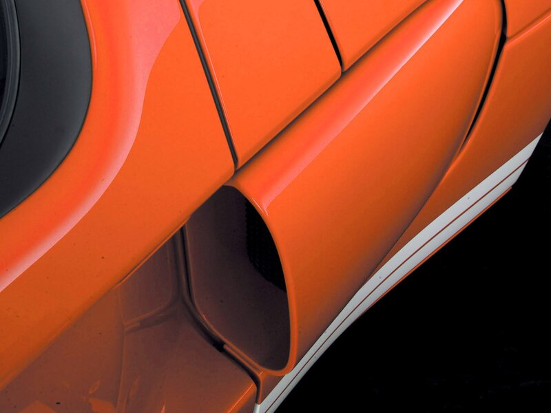 orange car side panel