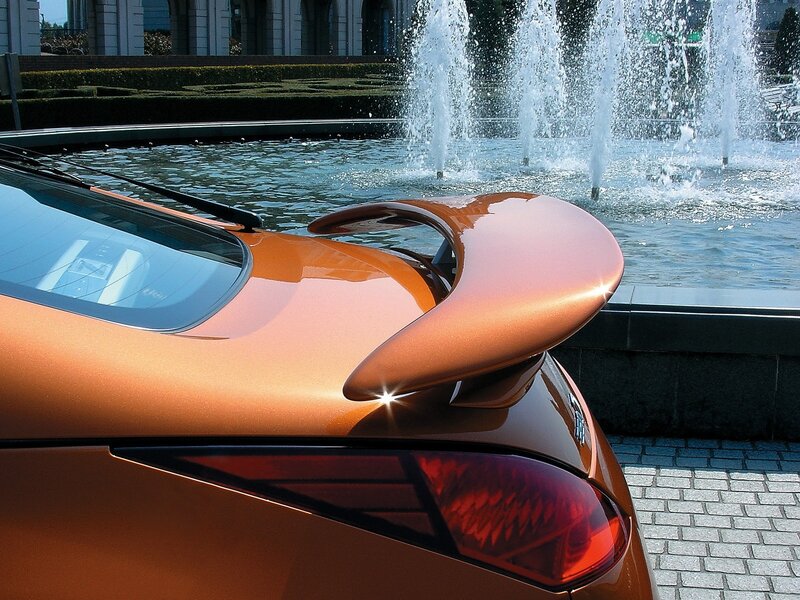 Orange Car with Spoiler