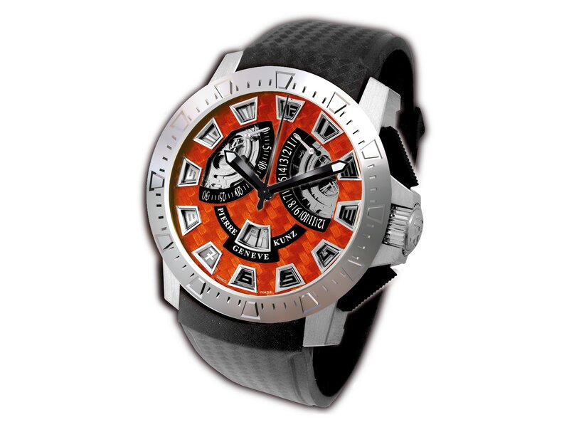 orange carbon fiber watch