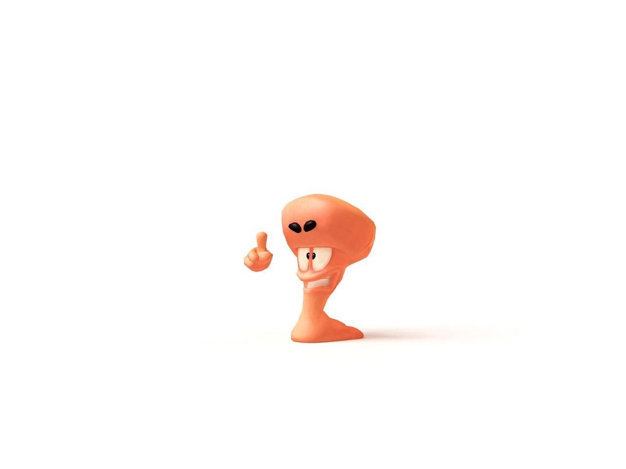 orange cartoon character figure