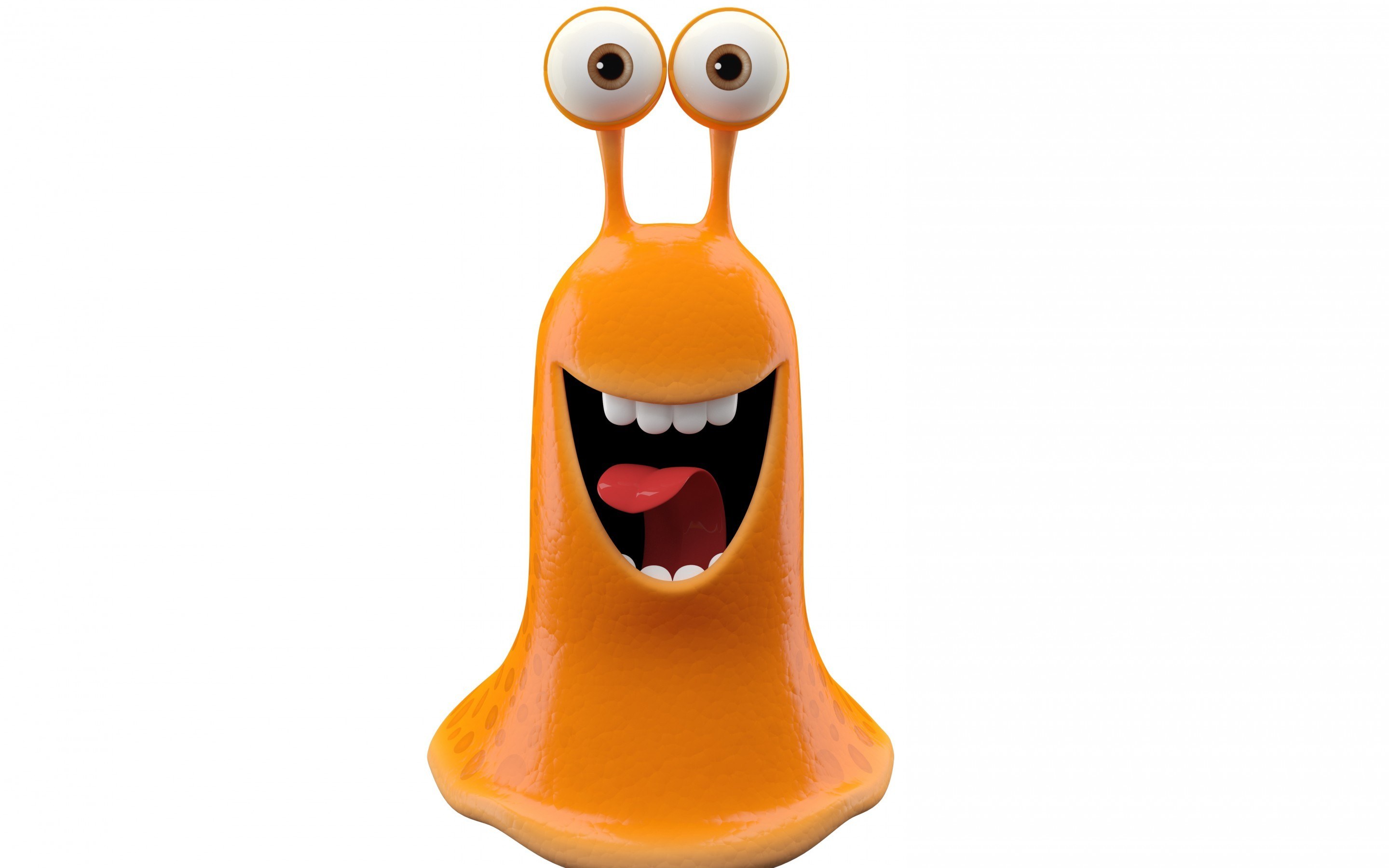 orange cartoon slug character
