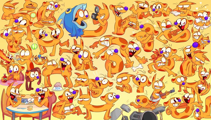 Orange Cat Character — Chaotic