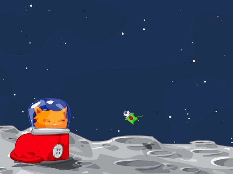 Orange Cat in Space Suit