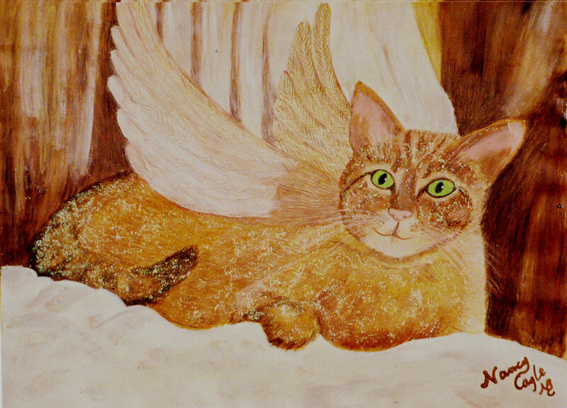 Orange Cat with Wings