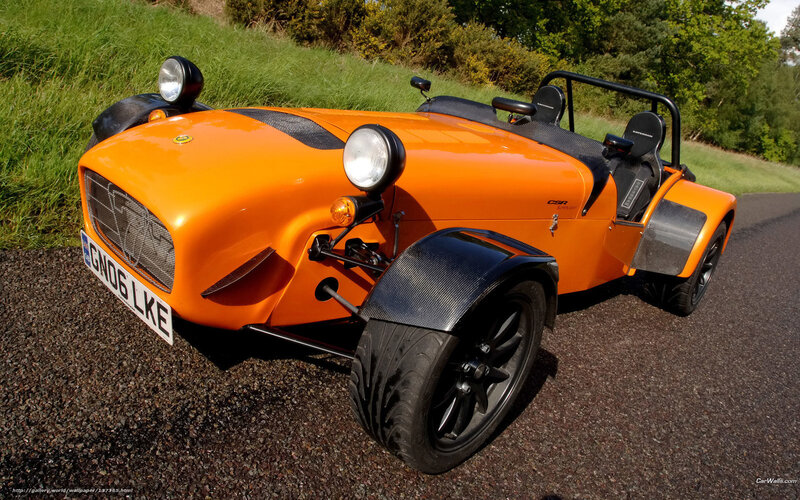 Orange Caterham CSR sports car
