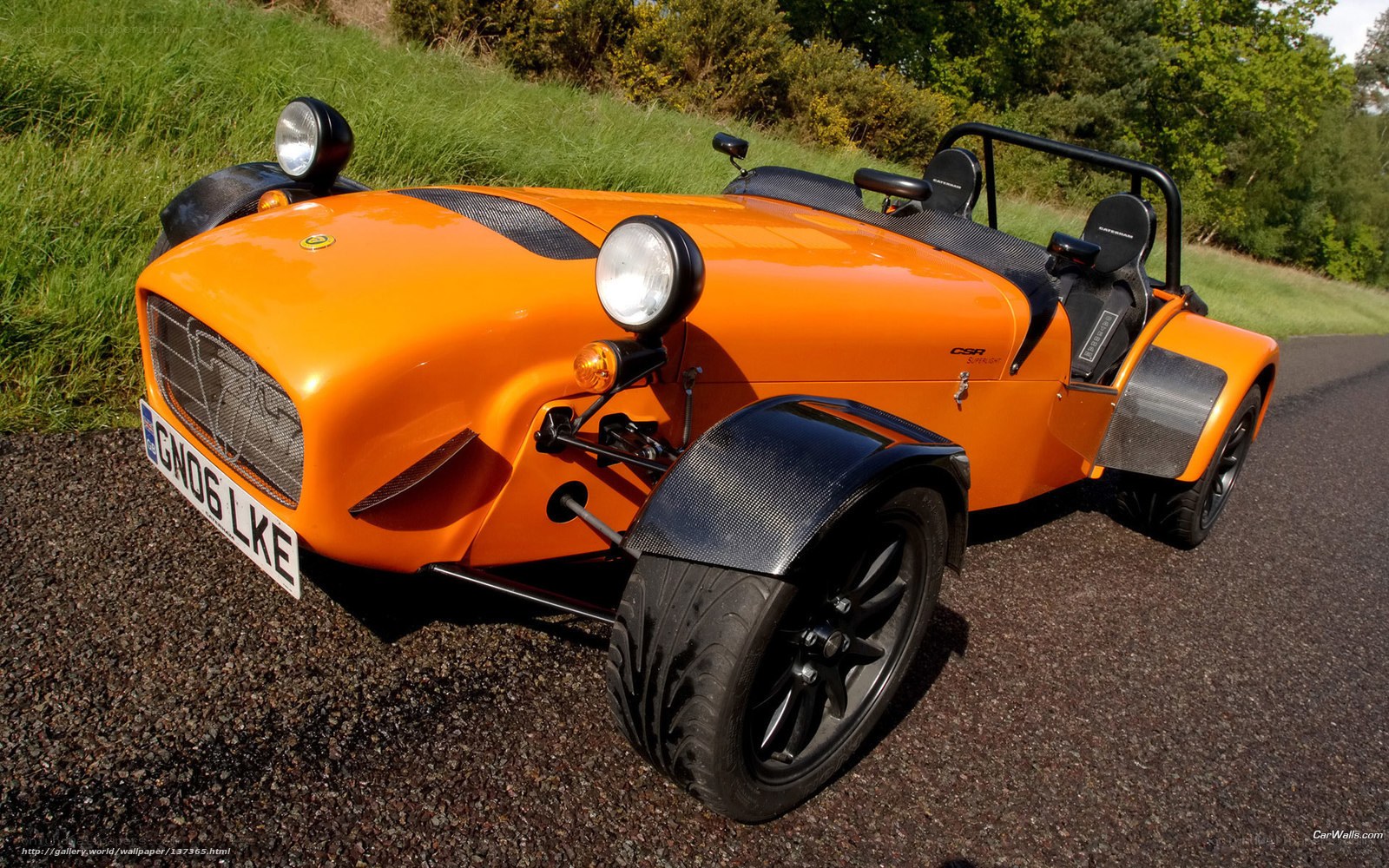 Orange Caterham CSR sports car