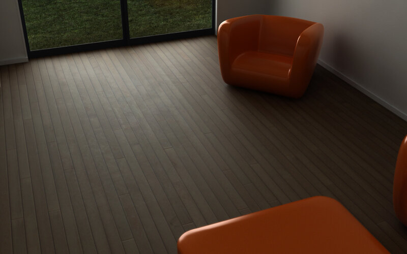Orange chairs in a modern room