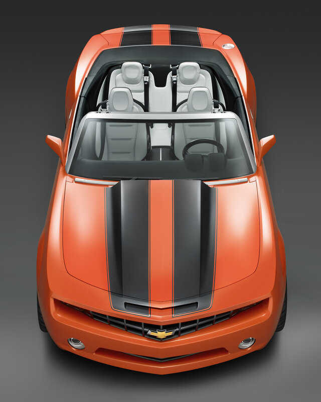 Orange Chevrolet Camaro concept car