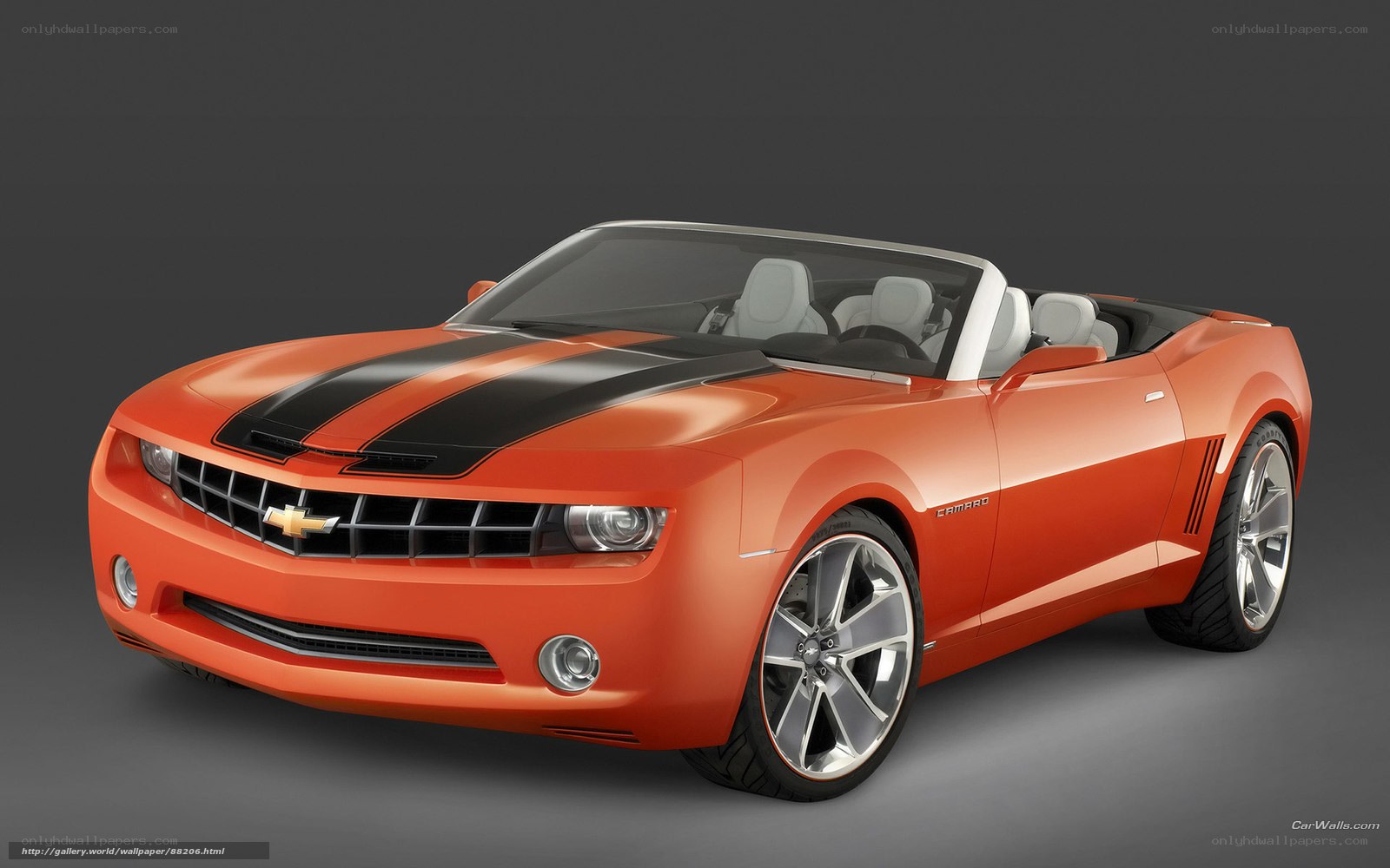 Orange Chevrolet Camaro Convertible