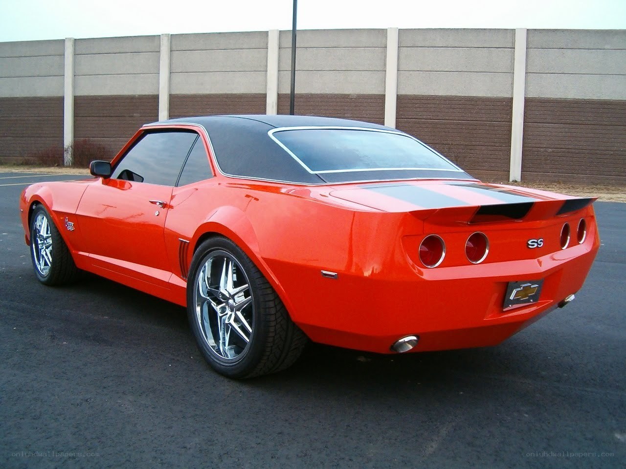 Orange Chevrolet Camaro SS