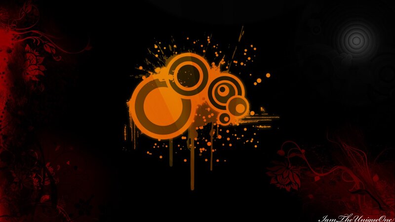 orange circles abstract design