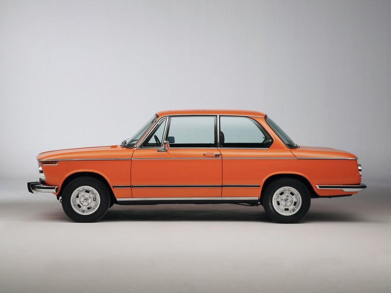 Orange classic BMW coupe