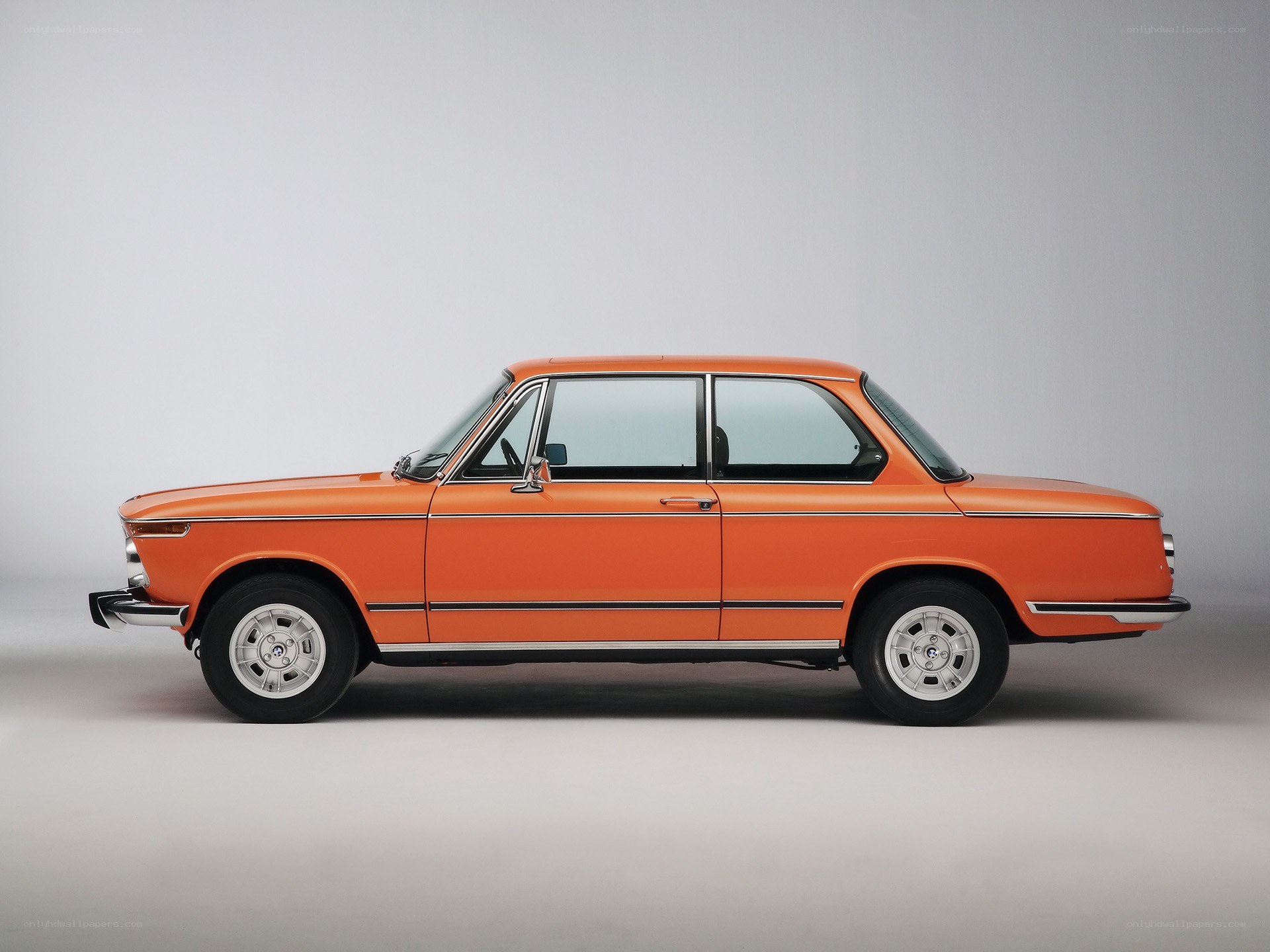 Orange classic BMW coupe