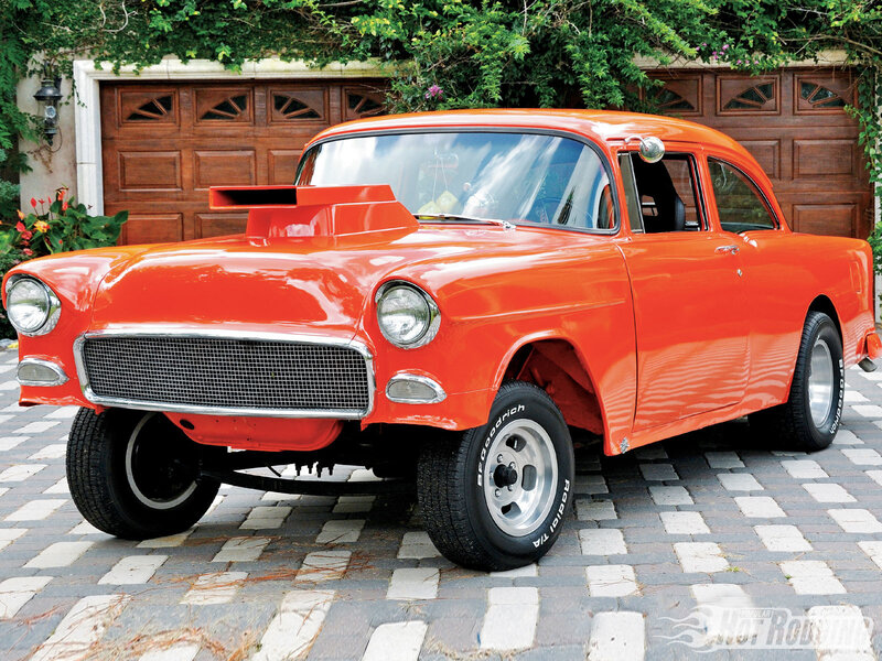 Orange Classic Car — Calm, Afternoon, Photograph