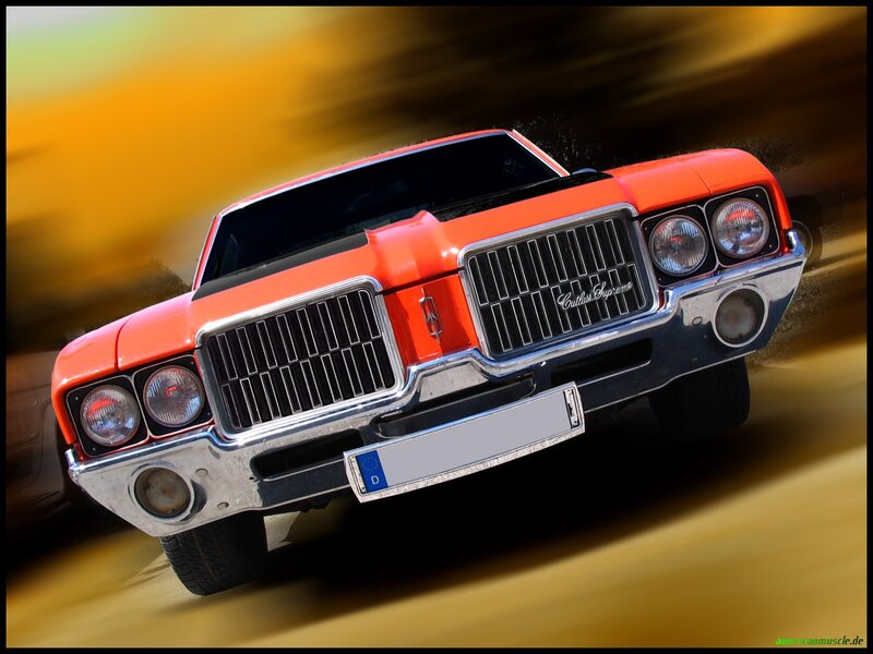 Orange Classic Car — Dynamic, Photograph