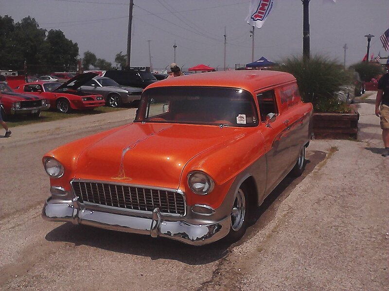 Orange Classic Car — Outdoor, Afternoon, Photograph, Car Show, Other Cars