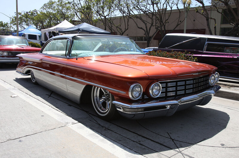 Orange Classic Car — Outdoor, Afternoon, Photograph, Tents