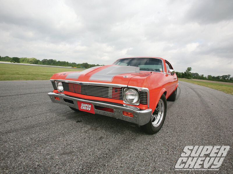 Orange Classic Car — Red, Dramatic