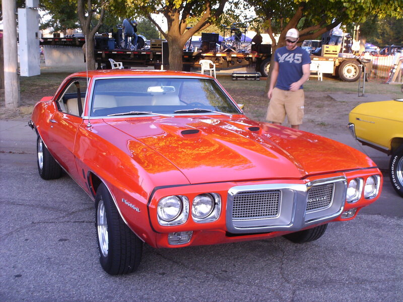 Orange Classic Car — Red, Outdoor, Afternoon, Photograph, Man