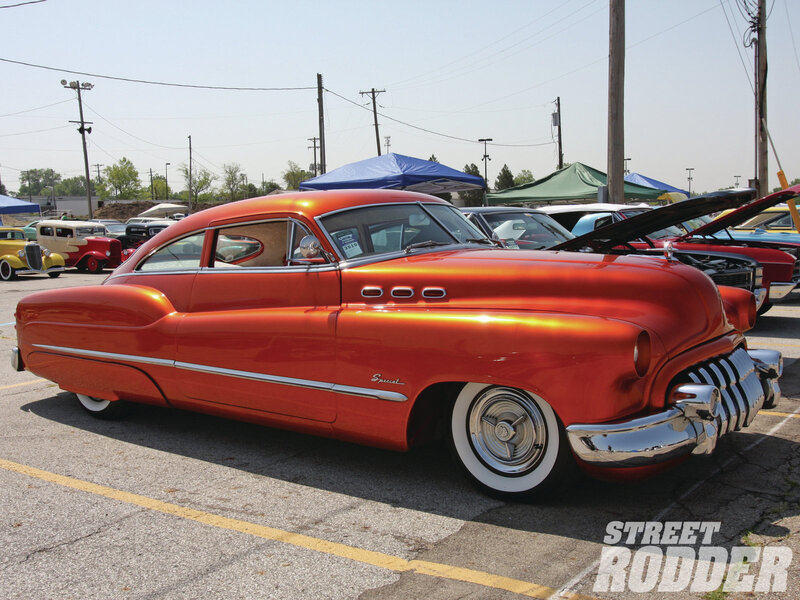 Orange Classic Car — Red, Outdoor, Afternoon