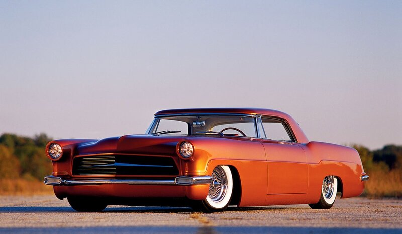 Orange Classic Car — Serene, Sunset