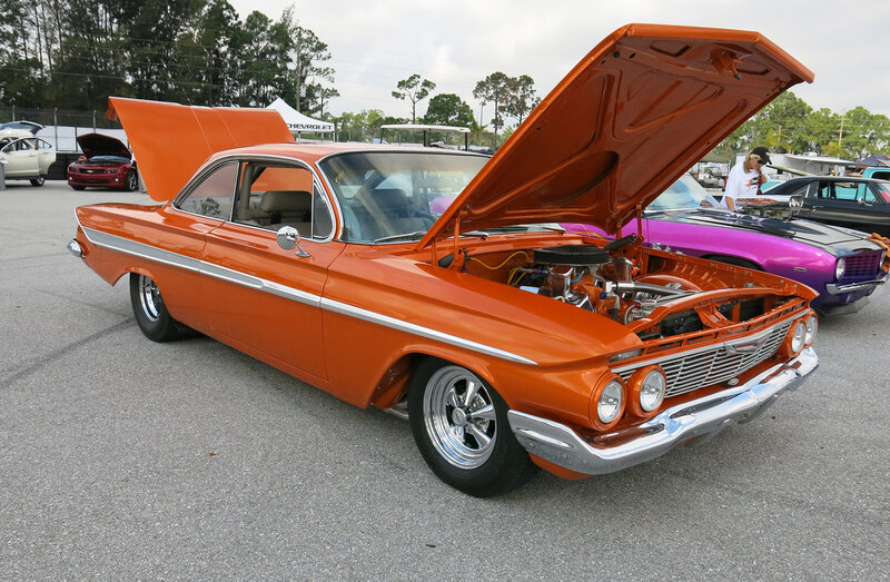 Orange Classic Car — Showcase, Afternoon, Photograph