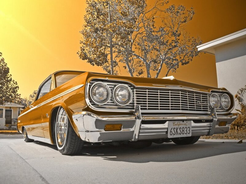 Orange Classic Car — Yellow