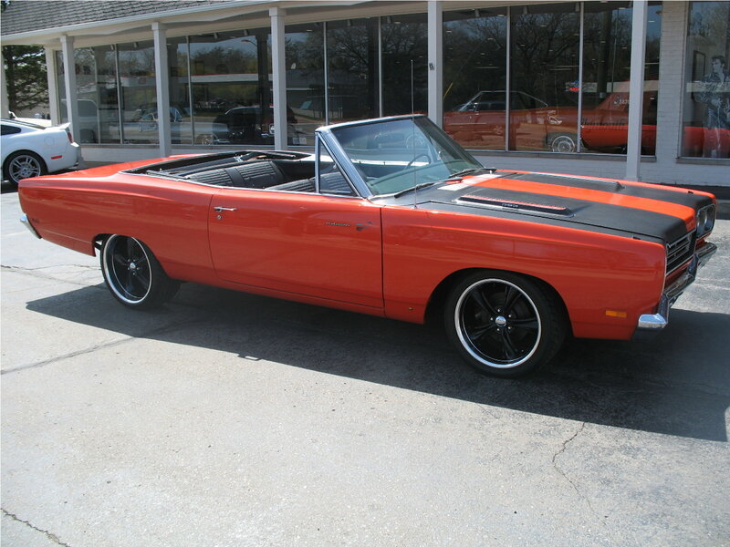Orange classic convertible car