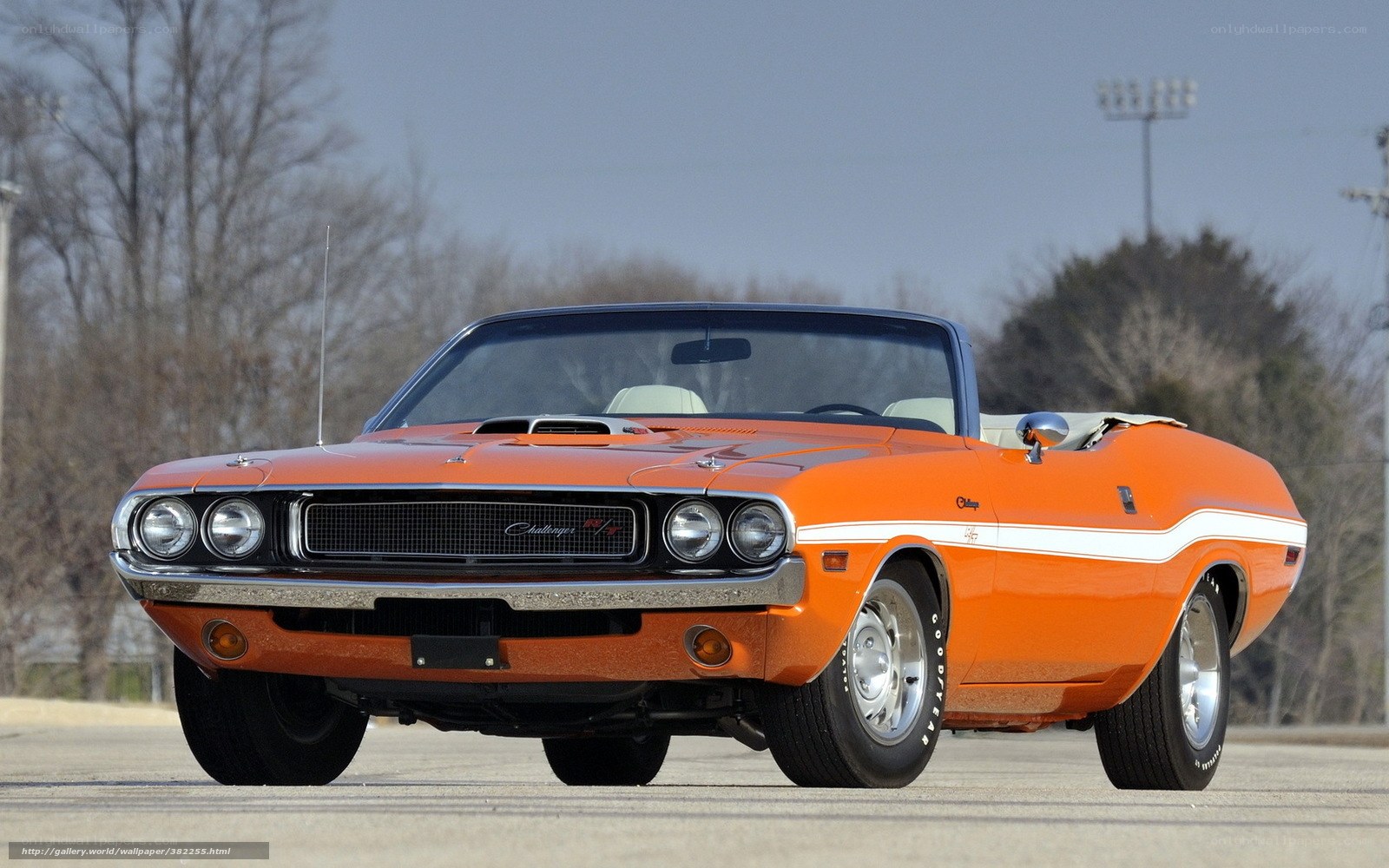 Orange classic convertible car