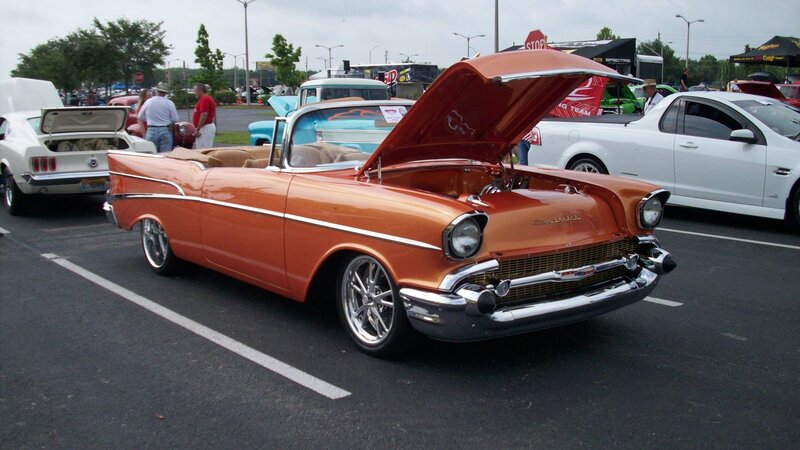 Orange Classic Convertible — Outdoor, Afternoon