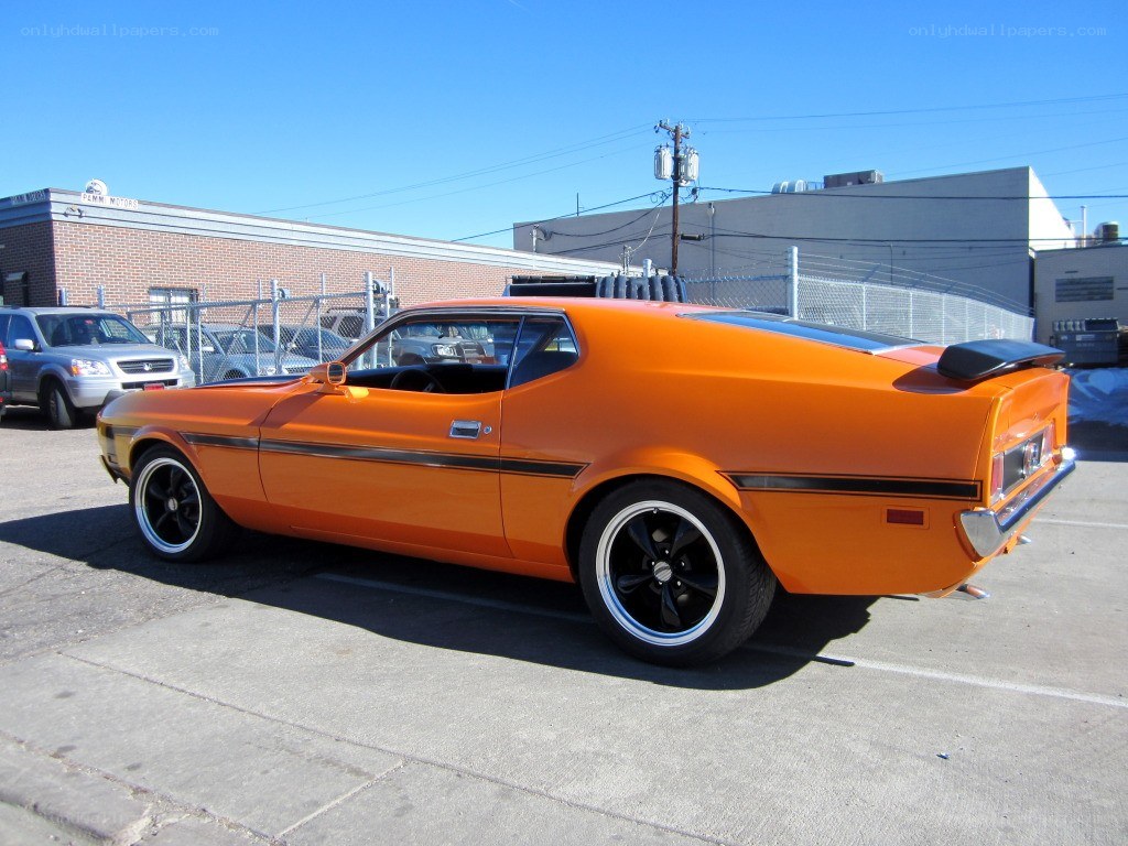Orange classic muscle car