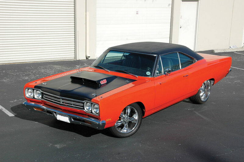 Orange Classic Muscle Car — Dramatic, Afternoon
