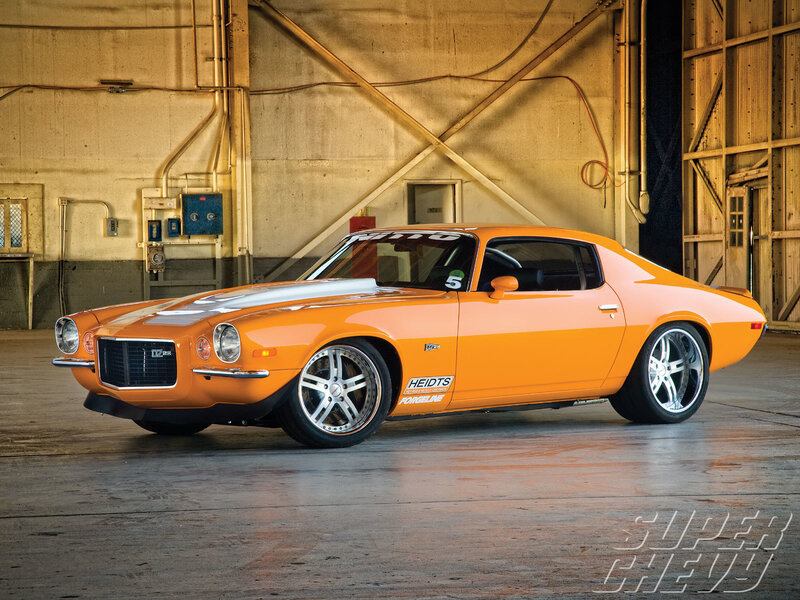 Orange Classic Muscle Car — Dramatic, Photograph
