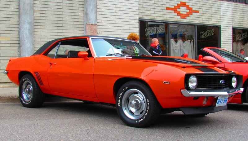 Orange Classic Muscle Car — Outdoor, Afternoon