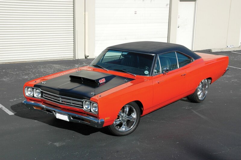 Orange Classic Muscle Car — Static, Afternoon